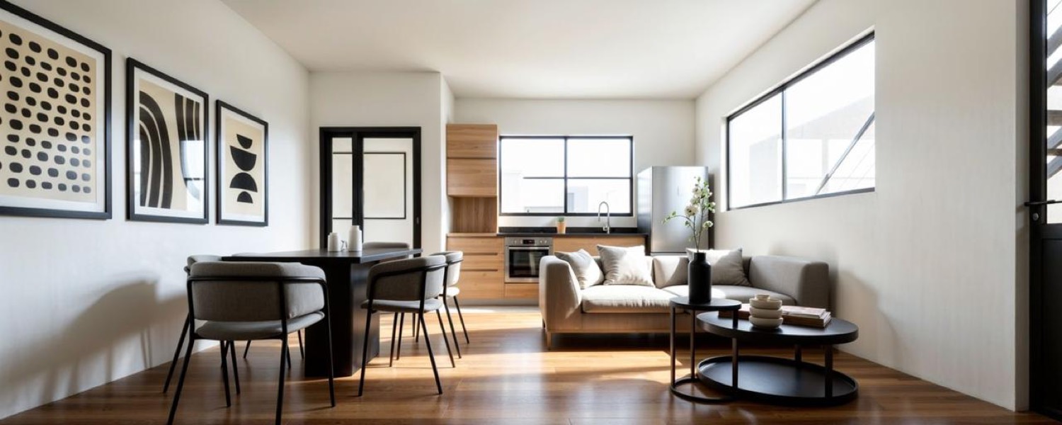 Sala, comedor y cocina en un solo espacio Tabachín 31