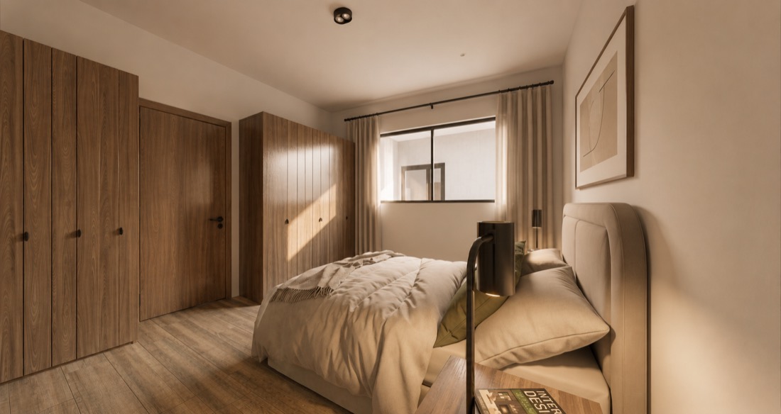 Recámara con clósets de madera Tabachín 31